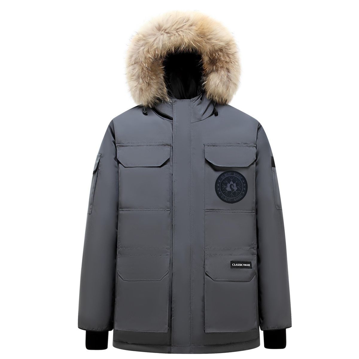 High Version 08 Expedition Couple Style Handsome Big Goose Down Jacket Men's Winter Lock Velvet Windproof Belt Canadian Parka_viptrois.com