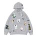 Distressed Hoodie – Vintage Washed Cotton With Studded Details (Unisex, Grey, M-XL)"_viptrois.com