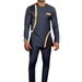 Men's Clothing 2 Piece Suit Long Sleeved Printed Leopard Print Casual Suit_viptrois.com