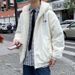 Men's New Fashion Harajuku Style Winter Solid Color Cotton Jacket Student Design Double-Sided Korean Version Coat Trendy_viptrois.com