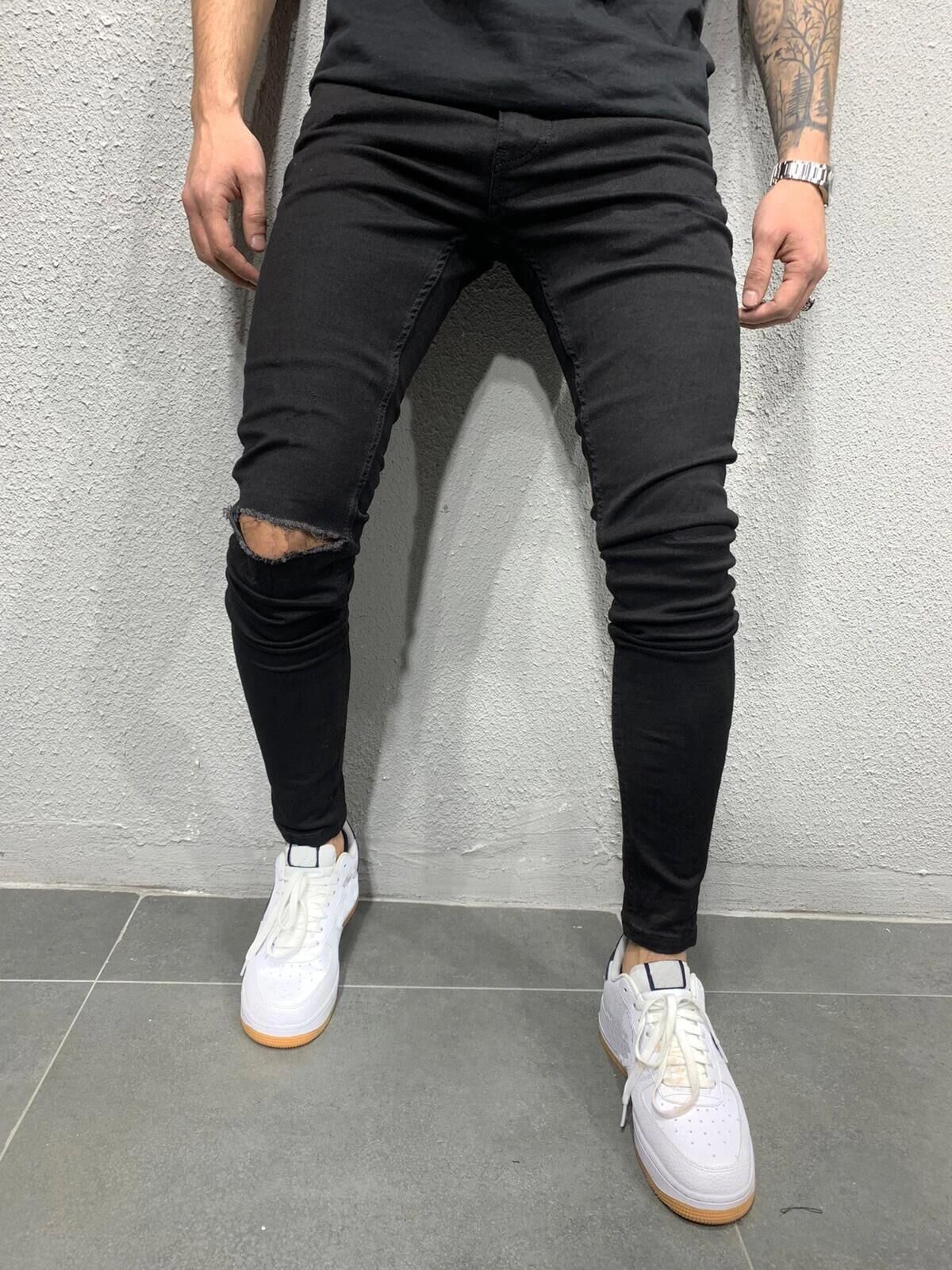 Men's Clothing Men's Stretch Tight Small Foot Jeans, Foreign Trade Independent Station, Jin Dian, Cut, Popular For Men_viptrois.com