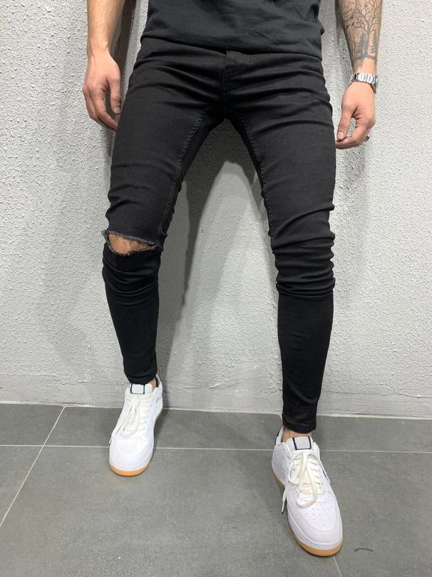 Men's Clothing Men's Stretch Tight Small Foot Jeans, Foreign Trade Independent Station, Jin Dian, Cut, Popular For Men_viptrois.com