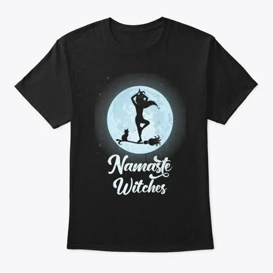 Namaste Witch Yoga Halloween Costume For T-Shirt Mens Womens Tees Top Made In The USA Size S To 5XL_viptrois.com