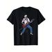 Camiseta Casual Manga Corta Para Hombre Con Diseño Guitarrista Esqueleto Alegre, Cuello Redondo, Ropa De Verano_viptrois.com