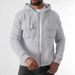 Men's Fleece Hooded Jacket – Winter Warm Button-Up Outerwear, Casual Plaid Zip-Front Coat With Multiple Fastenings_viptrois.com