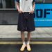 Summer New Denim Raw Color Men's Loose Straight Mid-length Casual Wide-leg Quarter-length Shorts_viptrois.com