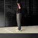 Men's Winter Knit Dress Pants – Soft Polyester Trousers With Light Stretch – Mid-Rise Straight Fit – 3 Elegant Colors (Ivory, Gray, Amber)_viptrois.com