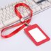 Lihanbao Badge Holder With Lanyard Fine Texture Multi-purpose Protect Portable ID Badge Card Holder Office Supplies-Dark Blue_viptrois.com
