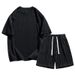 Round Neck Short Sleeve Shorts Summer Sports Men's T-Shirt Trendy Loose Set_viptrois.com