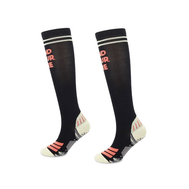 Professional muscle sports yoga socks women's summer thin long tube Pilates silicone non slip pressure slimming calf socks_viptrois.com