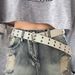 Star Multi-Hole American Wide For Women And Men New Design Jeans Niche Y2K Belt White_viptrois.com