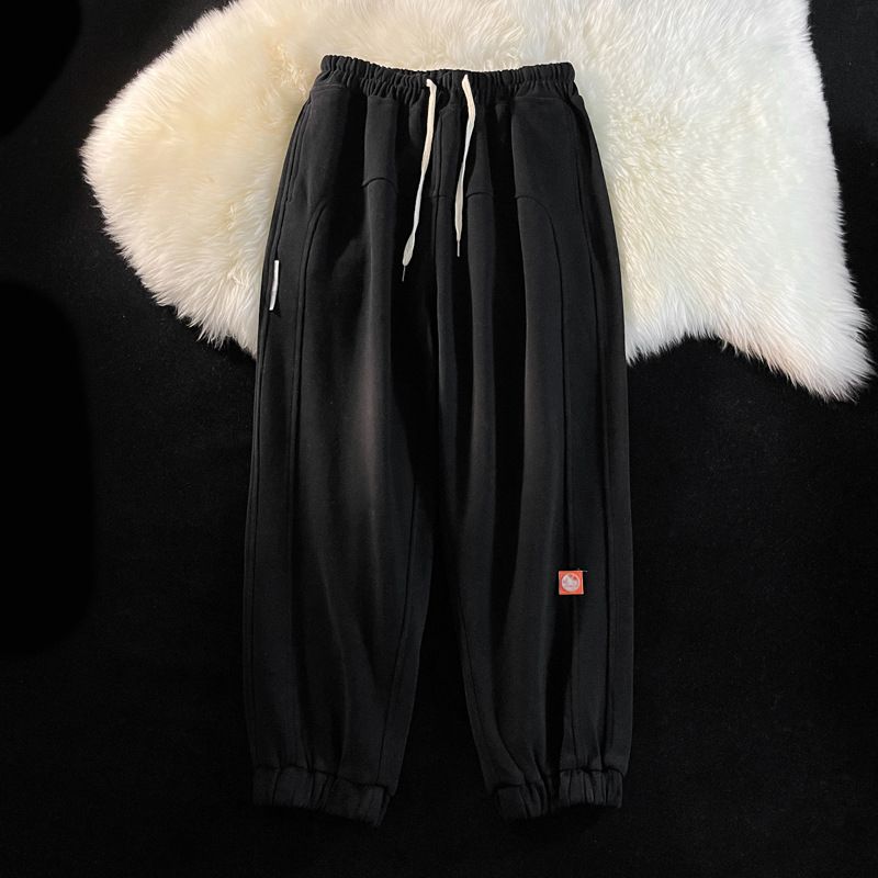 Men's Clothing Sweatpants Spring Harajuku Sports Leggings Pants Trendy Brand Ins Handsome Straight Leg Nine Point Pants_viptrois.com