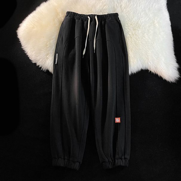 Men's Clothing Sweatpants Spring Harajuku Sports Leggings Pants Trendy Brand Ins Handsome Straight Leg Nine Point Pants_viptrois.com