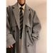 American High Street Woolen Coat For Men, Medium To Long, Thick And High-End Men's Winter Coat, Couple's College Style_viptrois.com