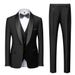 Men's Clothing Wedding Suits Spring And Autumn Hot Men's Wedding Suit Three Piece Graduation Host Formal Green Collar_viptrois.com