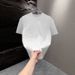 2025 Summer New Antique Embroidered Short-sleeved T-shirt Men's Handsome Round Neck Breathable Half-sleeved Handsome Simple Top_viptrois.com