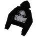 Dark Y2K Hoodie – Oversized Anime Print Streetwear Pullover, Gothic Unisex Retro Hooded Sweatshirt For Urban Edge_viptrois.com