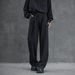 Summer Lightweight Men's Casual Suit Trousers High-End Loose Fit Flowing Ice Silk Neapolitan Black Dress Trousers_viptrois.com