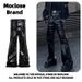 Moclose High Waist Flared Pants For Men & Women - Slim Fit Stretchy Cotton Wide Leg Bootcut Trousers With Glossy Coating_viptrois.com