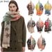 Unisex Circular yarn jacquard five-pointed star scarf with gradient color_viptrois.com