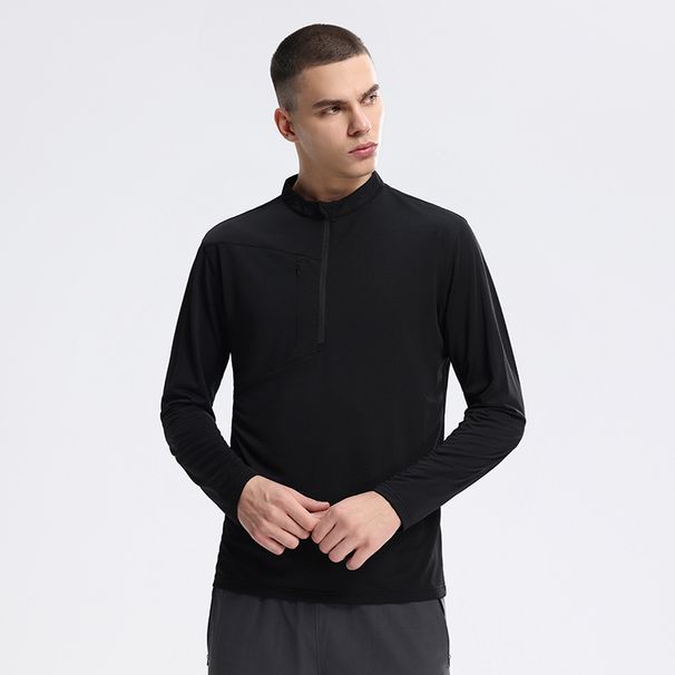 Men's Clothing Birdhouse Outdoor Spring And Autumn New Half Zip Stand Collar Sweatshirt Men's Long Sleeved Jacket Sports Bottom Quick Drying Top_viptrois.com