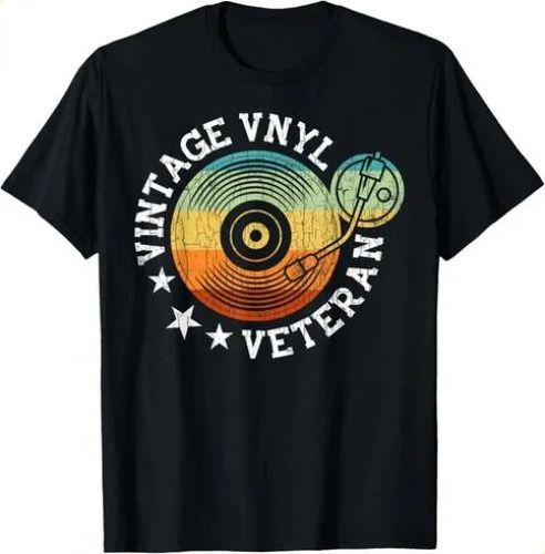 T-shirtvintage 2026 Vinyl Music Veteran Funny Record Lover Graphi_viptrois.com