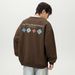 Men's Letter Print Hoodie Fall Vintage Loose Fit Pullover Sweatshirt Casual Streetwear Cotton Blend_viptrois.com