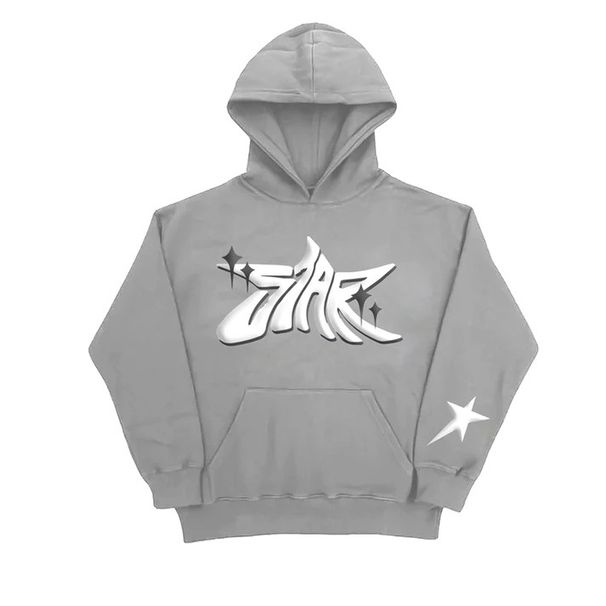 Men's Design Street Trend Hip-hop Trend Brand Printed Hooded Sweatshirt_viptrois.com