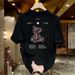 TKPA Men's T-shirt Summer New Style American Street Cartoon Printed Bear Cotton Loose_viptrois.com