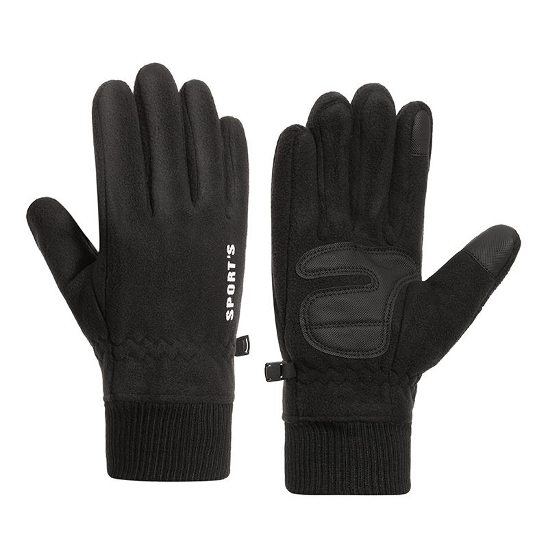 Men's Gloves Polar Fleece Winter Warm Gloves For Men And Women Plus Velvet Thickened Touch Screen Waterproof Outdoor Ski Cycling Gloves_viptrois.com