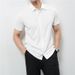 Men's Slim Fit Zippered Short Sleeve Shirt - Light Luxury Seamless Laminated Design (Versatile & Breathable)_viptrois.com