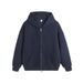 Autumn solid color loose silhouette zipper cardigan trendy hooded layered sweatshirt men's hoodie trendy_viptrois.com