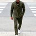 Men's Retro Henley Shirt & Pants Set – Casual Long Sleeve T-Shirt Outfit For Spring & Fall (Black, White, Army Green, Navy, Grey, Beige) – S-Xxxl_viptrois.com