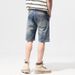 Men's Thin Light Blue Jeans Shorts High-End Jeans Men's Loose Straight Pants Men's Ultra-Thin_viptrois.com