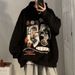 Pure 2022 New Versatile Loose Fit Trendy Men's Sweatshirt Fleece Printed Pullover Casual Hooded Autumn Winter Fashion_viptrois.com
