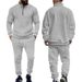Men's Fleece-Lined Jogger Pants Set Winter Thermal Comfort Casual Tracksuit For Cold Weather_viptrois.com