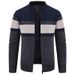 Pure 2025 New Men's Stand Collar Trendy Fashion Casual Color Block Knitted Cardigan Sweater Jacket Wholesale_viptrois.com