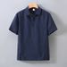 K Short Sleeved Shirt Men's Lightweight Breathable T-shirt Polo Shirt Casual Thin Top_viptrois.com