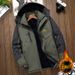 Pulse 2025 Autumn Winter New Men's Casual Loose Mid-Length Trench Coat Stylish Trendy Fleece Lined Thickened Cotton Jacket_viptrois.com