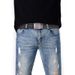 Canvas belt for men, washed and worn-out with body, youth trend canvas belt, black_viptrois.com