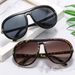 Men's Sunglasses Fashion Large Frame T Shaped Frog Mirror Pilot Sunglasses Trendy Retro Sunscreen Visor_viptrois.com