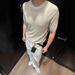 Men's Clothing Luxury Summer Knitted Cotton Twisted Yarn Old Money Loose Breathable Round Neck Short Sleeved Knitted Sweater_viptrois.com