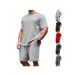 Summer Men's Short Sleeved T-Shirt round Neck Sports Casual Suit Two Piece Set European American Style_viptrois.com