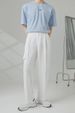 Man's clothing ins Light mature style men's wide vertical trousers men's trousers white_viptrois.com