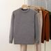 Men's Clothing Round Neck Sweater Men's Autumn New Style Solid Color Casual Bottom Line Sweater Japanese Style Trend Simple Handsome Pullover Sweater_viptrois.com
