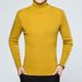 Men's High Neck Sweater – Classic Solid Color Wool Blend Knit Pullover (M-4XL) – Anti-Fade Casual Turtleneck For Autumn & Winter_viptrois.com