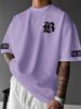 Men's Clothing Cross Border European And American New Fashion Brand Men's Summer Round Neck Loose Letter Short Sleeved T Shirt Top_viptrois.com