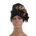special supply of space layer side satin two sequins large flowers African hat Muslim hat Baotou hat_viptrois.com
