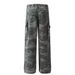 Men's Clothing Camouflage Paratrooper Overalls Men And Women Loose Retro Hip Hop Trendy Straight Wide Leg Casual Pants_viptrois.com