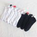 Socks Small Wings Mesh Boat Socks Women's Sports Socks Summer Sweat Absorbent Black And White Running Socks Women's Cute Student Cotton Socks_viptrois.com